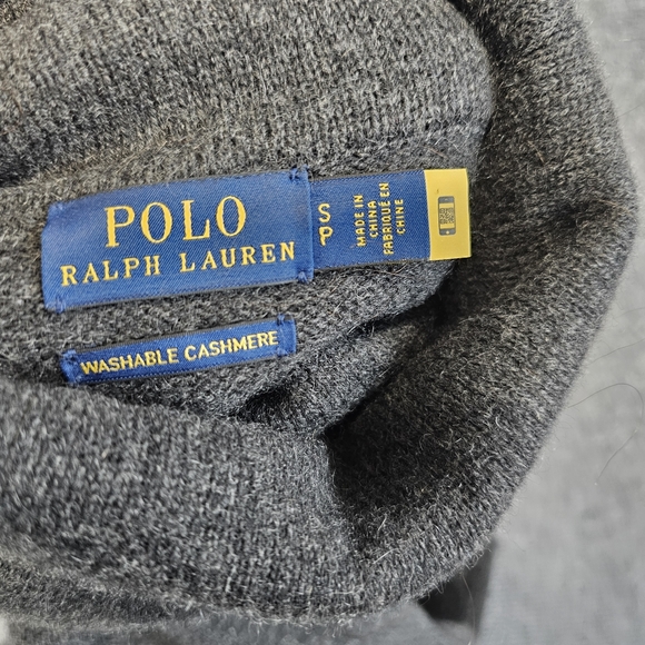 Polo Ralph Lauren Gray Turtleneck Sweater Petite S Cashmere Wool Womens $148 - Picture 6 of 11